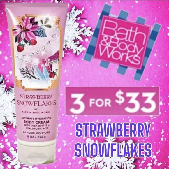 Strawberry Snowflakes Body Cream by Bath and Body Works - Picture 1 of 5